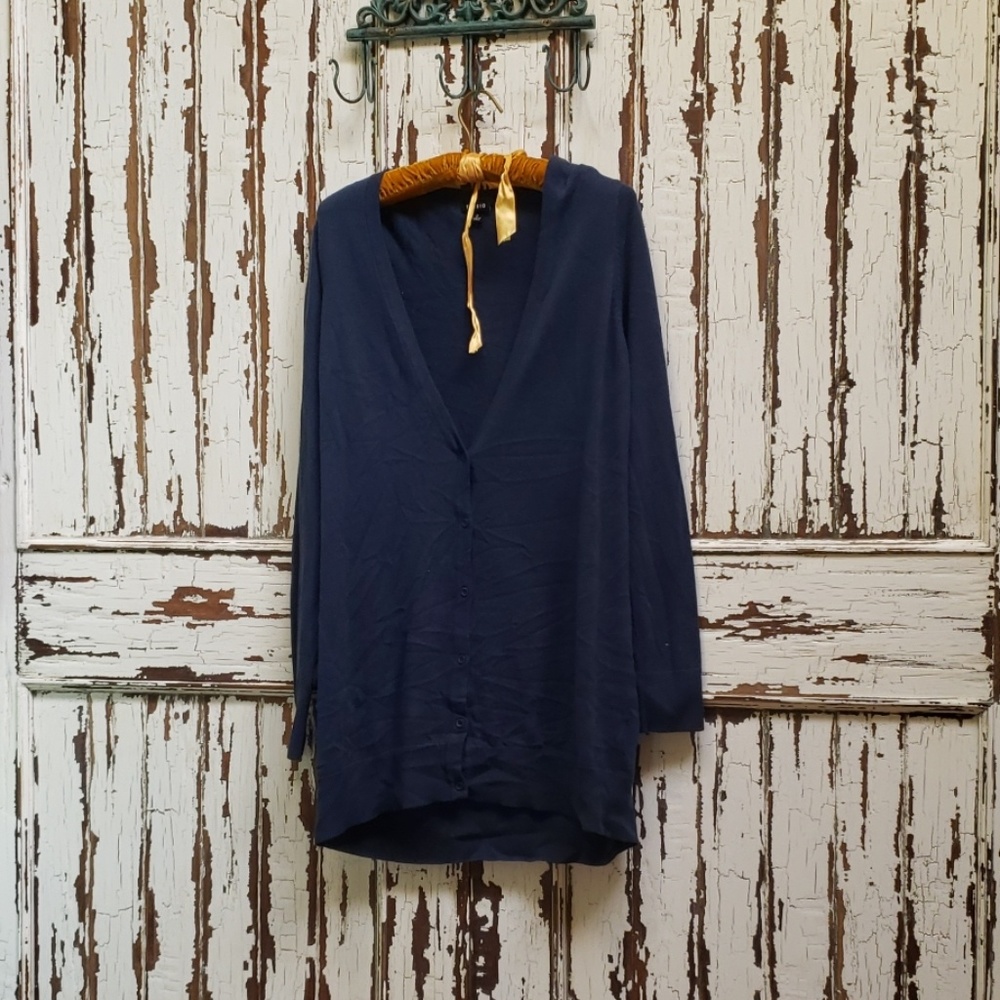 Oversized blue cardigan